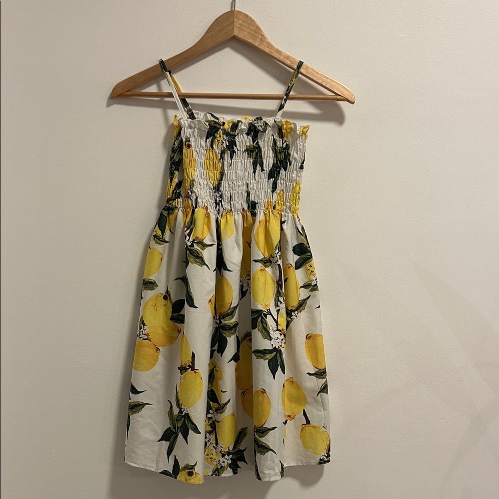 Lemon Print Kids Dress